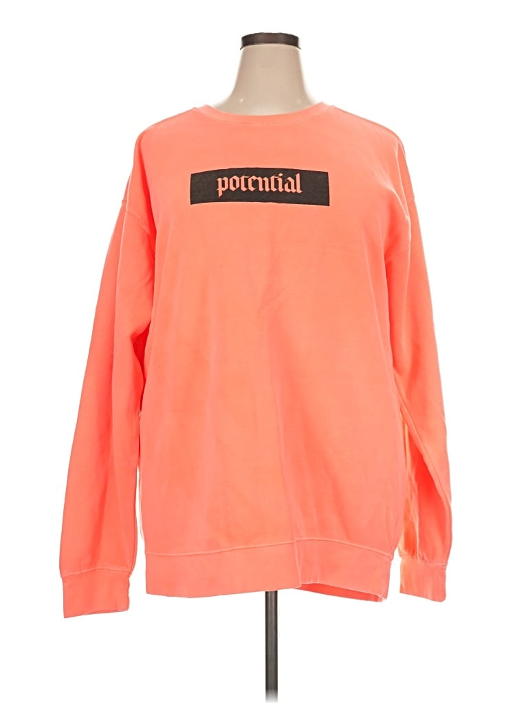 Pre-owned Comfort Colors Sweatshirt In Orange