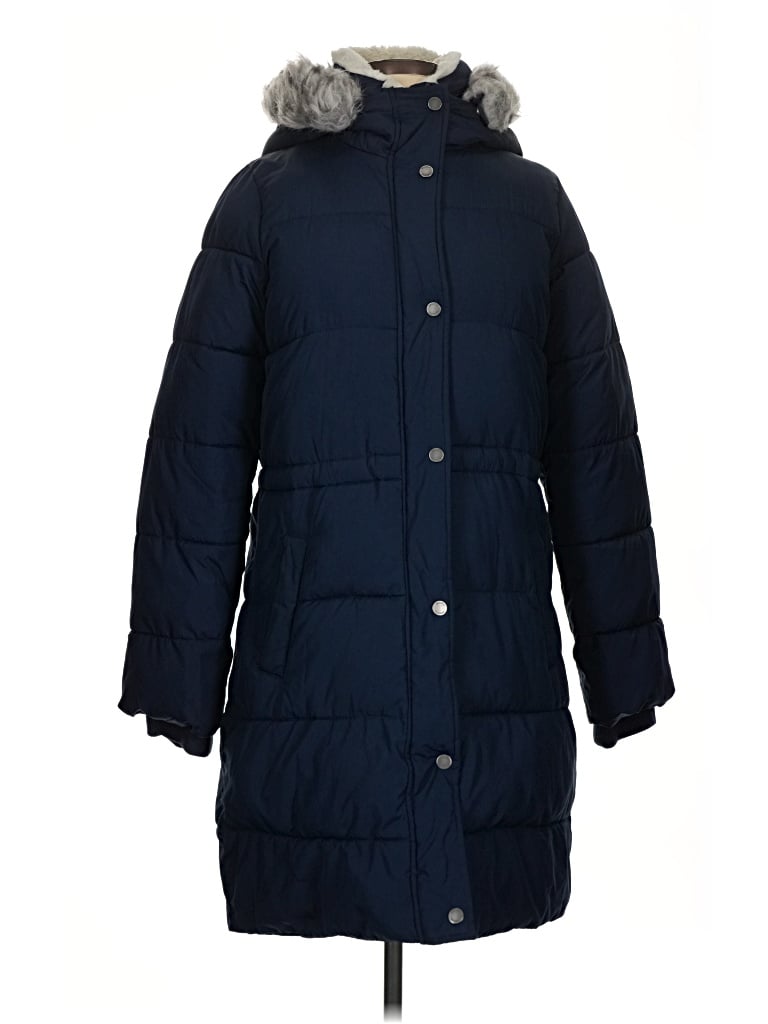 Pre-owned Hollister Coat In Blue