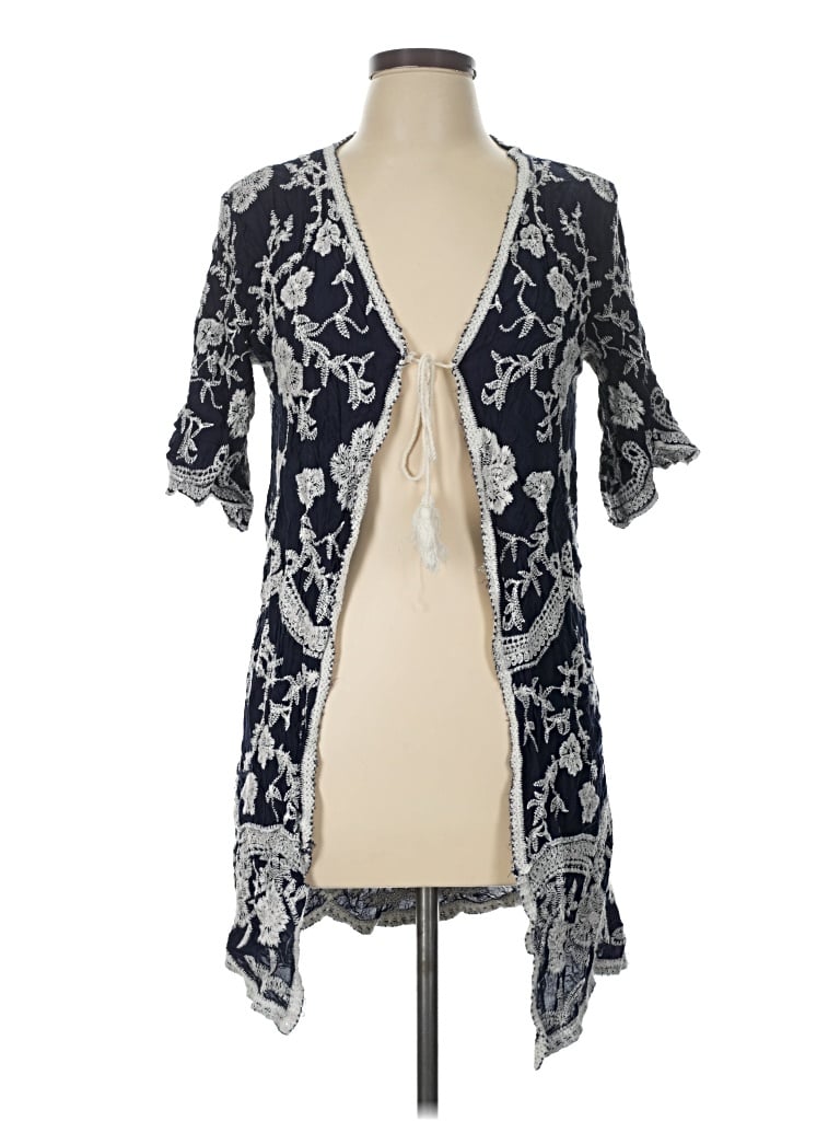 Pre-owned Solitaire Kimono In Blue