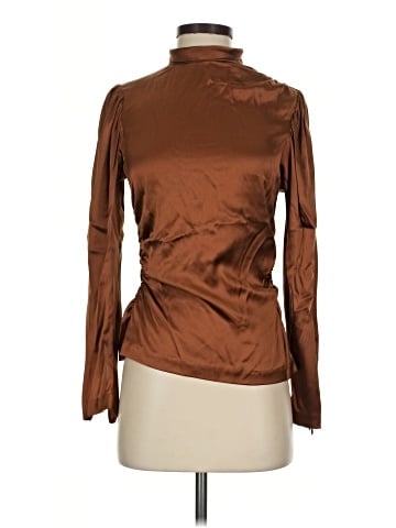 A.L.C. Long Sleeve Silk Top (view 1)