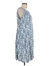 Perceptions Print Blue Casual Dress Size L - photo 4
