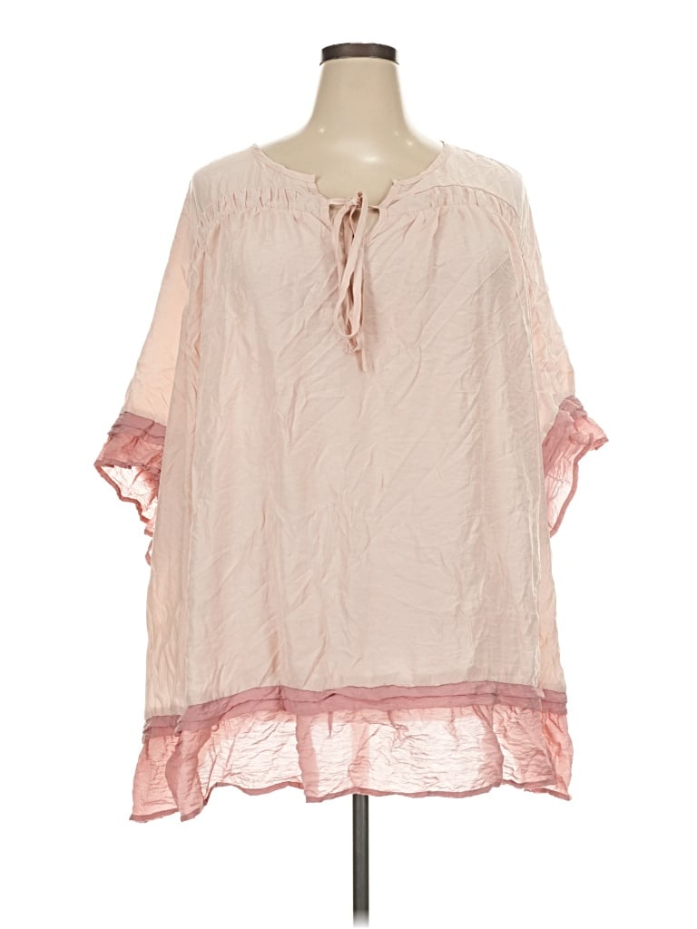 Pre-owned Bloomchic 3/4 Sleeve Blouse In Pink