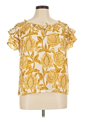 Rose + Olive Short Sleeve Blouse (view 1)
