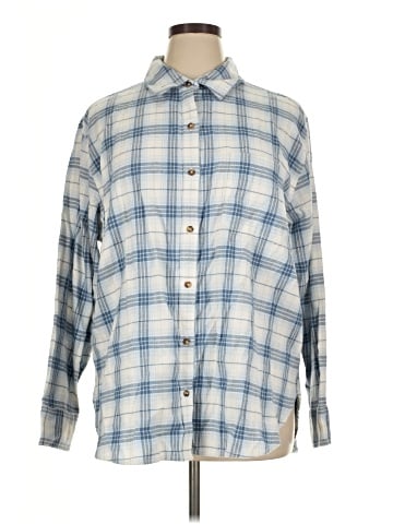 American Eagle Outfitters Long Sleeve Button-Down Shirt (view 1)
