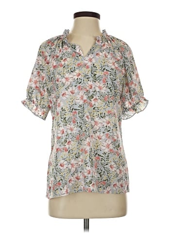 Allegra K Short Sleeve Blouse (view 1)