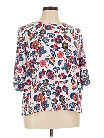 MULTIPLES 3/4 Sleeve Blouse (view 1)