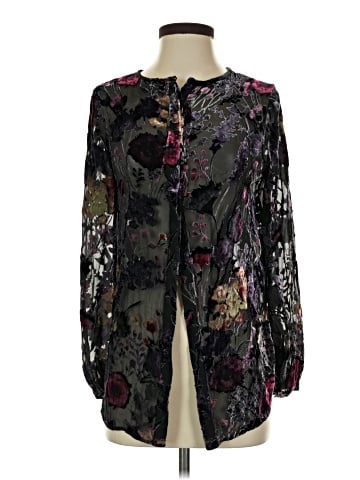 Haute Hippie Long Sleeve Silk Top (view 1)