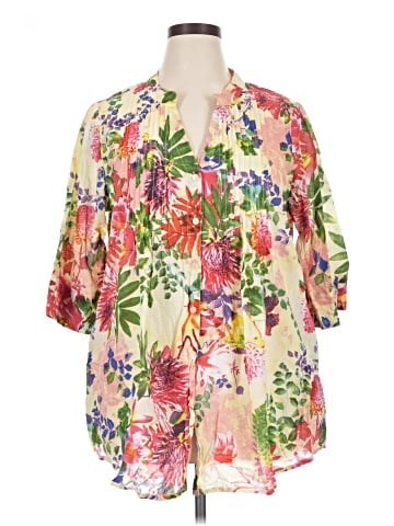 La Cera 3/4 Sleeve Blouse (view 1)