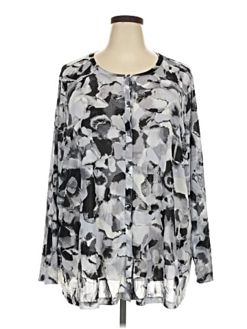 LOGO by Lori Goldstein Long Sleeve Blouse (view 1)