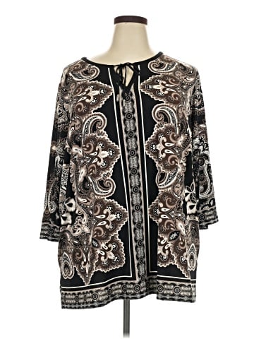 Susan Graver 3/4 Sleeve Blouse (view 1)