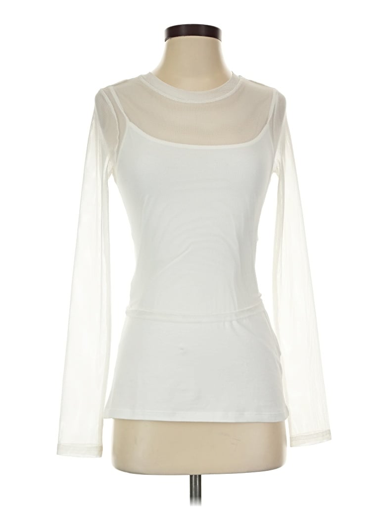 Pre-owned Honey Punch Long Sleeve T-shirt In Ivory