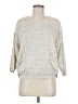 Democracy 100% Cotton Metallic Silver Pullover Sweater Size M - photo 1