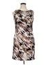 Connected Apparel Graphic Brown Cocktail Dress Size 16 - photo 1