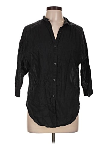Divided by H&M 3/4 Sleeve Button-Down Shirt (view 1)
