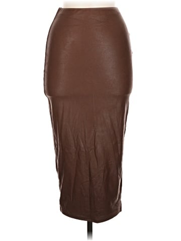 Naked Wardrobe Faux Leather Skirt (view 1)