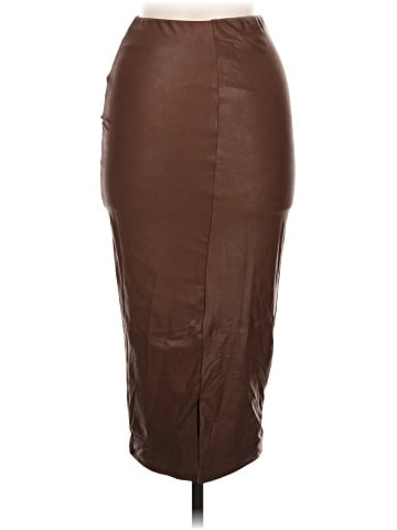 Naked Wardrobe Faux Leather Skirt (view 2)