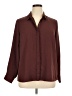 Express 100% Polyester Burgundy Long Sleeve Blouse Size XL - photo 1