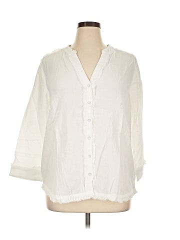 Nic + Zoe 3/4 Sleeve Button-Down Shirt (view 1)