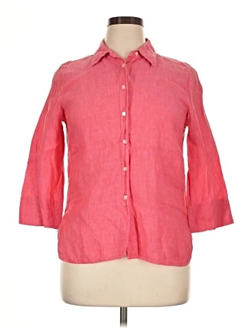 Talbots 3/4 Sleeve Button-Down Shirt (view 1)