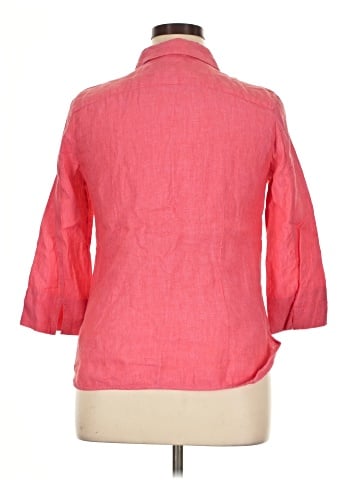 Talbots 3/4 Sleeve Button-Down Shirt (view 2)