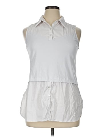 Finley Sleeveless Button-Down Shirt (view 1)