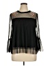 Xhilaration 100% Polyester Black 3/4 Sleeve Blouse Size XL - photo 1