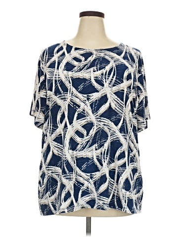 JM Collection Short Sleeve Blouse (view 1)