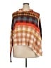 Free People Plaid Orange Poncho Size XXL (estimated) - photo 1