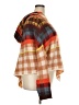 Free People Plaid Orange Poncho Size XXL (estimated) - photo 4