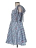 Francesca's 100% Polyester Checkered-gingham Blue Casual Dress Size M - photo 5