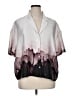 Express 100% Polyester Floral White Short Sleeve Blouse Size XL - photo 1