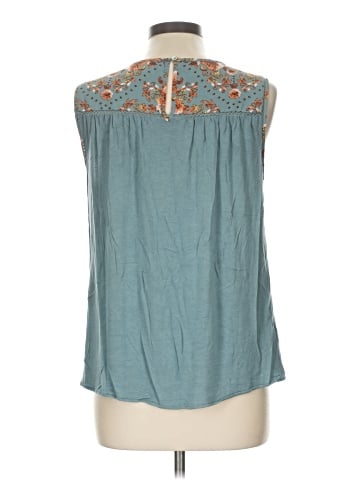 Pale Sky Sleeveless Blouse (view 2)