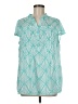 Kim Rogers Teal Short Sleeve Blouse Size M - photo 1