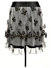 Torrid Floral Black Silver Formal Skirt Size 20 - photo 2