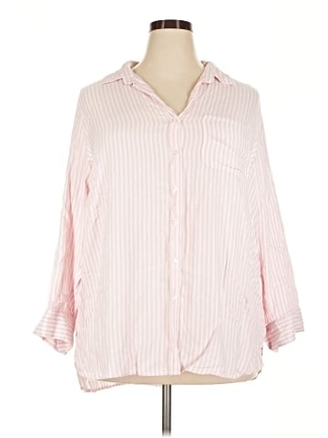 Velvet Heart 3/4 Sleeve Button-Down Shirt (view 1)