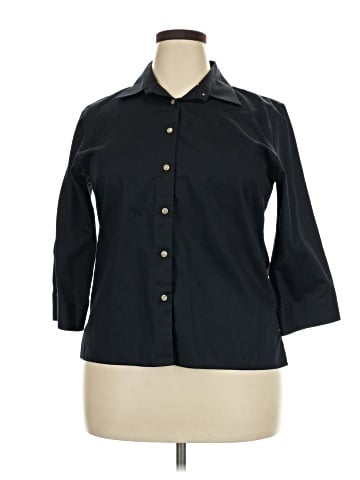 Lands' End 3/4 Sleeve Button-Down Shirt (view 1)