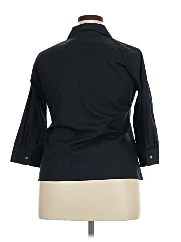 Lands' End 3/4 Sleeve Button-Down Shirt (view 2)