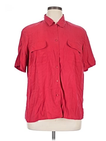 Notations Short Sleeve Silk Top (view 1)