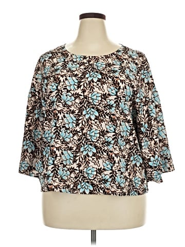 Elizabeth and James 3/4 Sleeve Blouse (view 1)