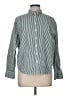 SPANX 100% Cotton Stripes Green Long Sleeve Blouse Size M - photo 1