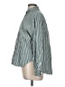 SPANX 100% Cotton Stripes Green Long Sleeve Blouse Size M - photo 5