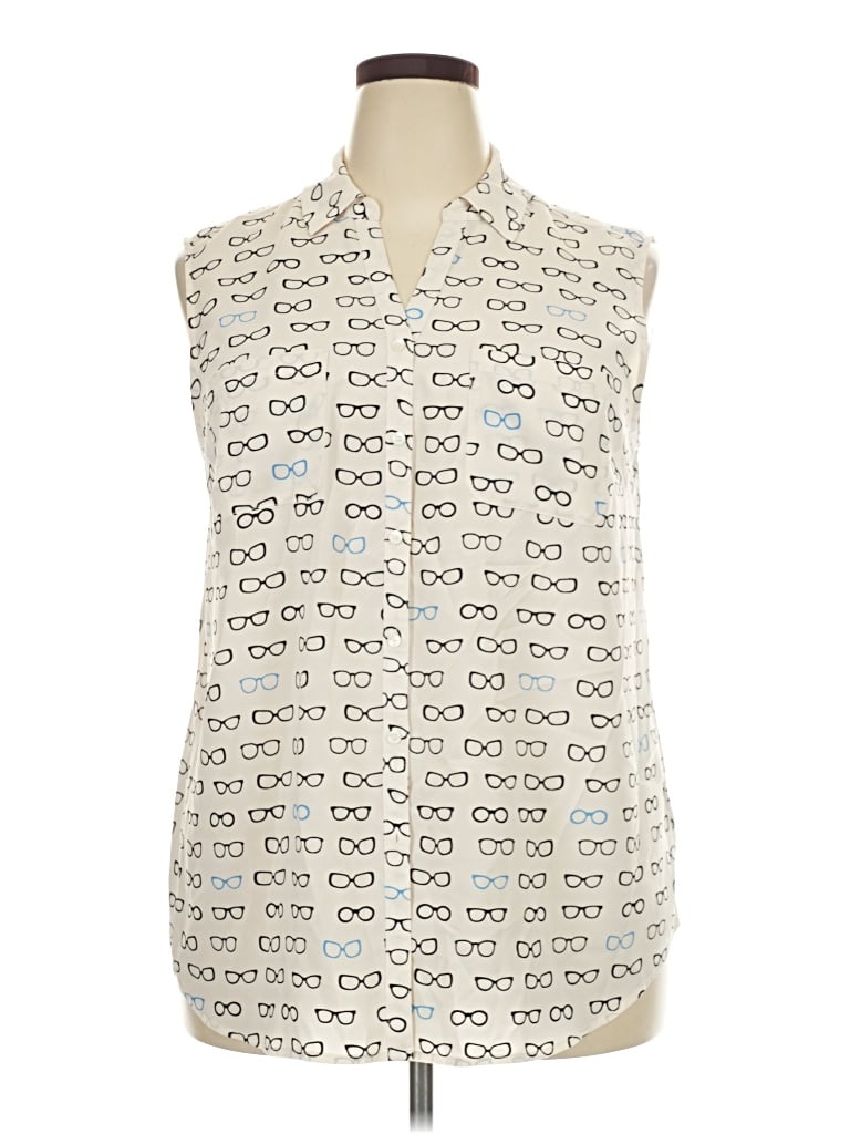 Pre-owned Talbots Sleeveless Blouse In Ivory