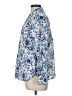Talbots 100% Cotton Paisley Blue Long Sleeve Blouse Size Lg Petite - photo 5