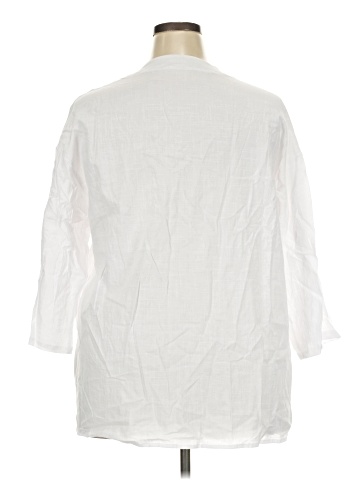 Unbranded 3/4 Sleeve Button-Down Shirt (view 2)