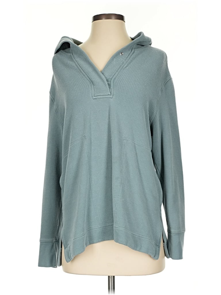 Pre-owned Athleta Long Sleeve Polo Shirt In Teal