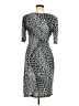 Connected Apparel Animal Print Gray Cocktail Dress Size 6 - photo 2