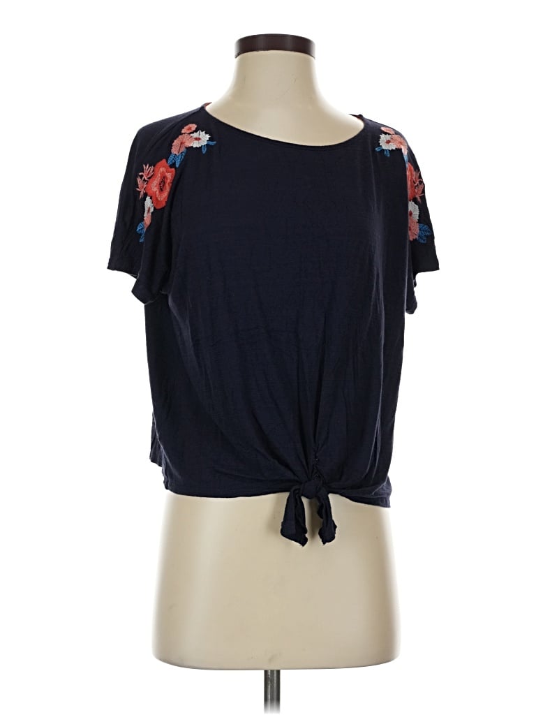 Pre-owned W5 Short Sleeve Top Blue Boatneck Tops