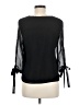 Darling 100% Polyester Black 3/4 Sleeve Blouse Size M - photo 2