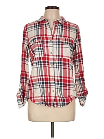 Charlotte Russe 3/4 Sleeve Button-Down Shirt (view 1)