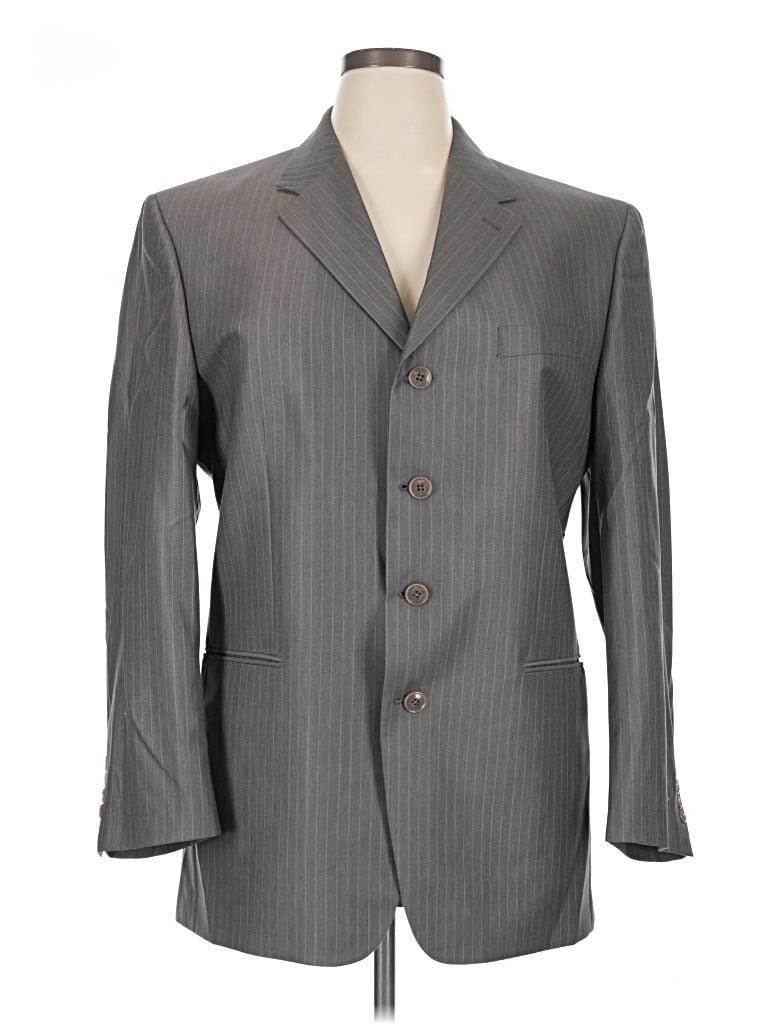 Pre-owned Assorted Brands Blazer Jacket In Gray